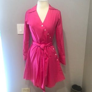 PINK CROSSOVER FABULOUS EUC SHIRTDRESS